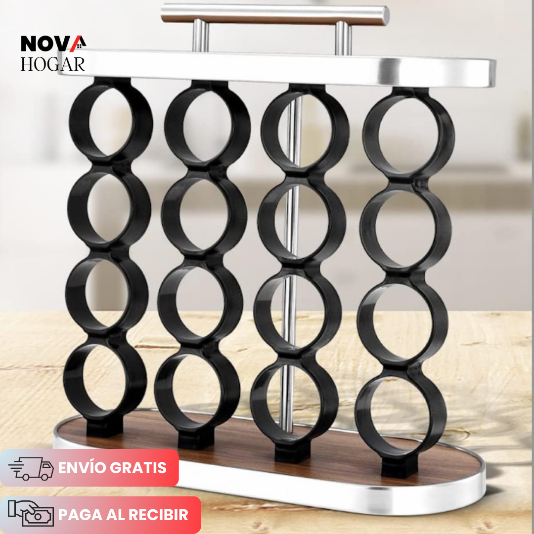 SpiceHub™ Organizador Premium de Especias + 16 Frascos