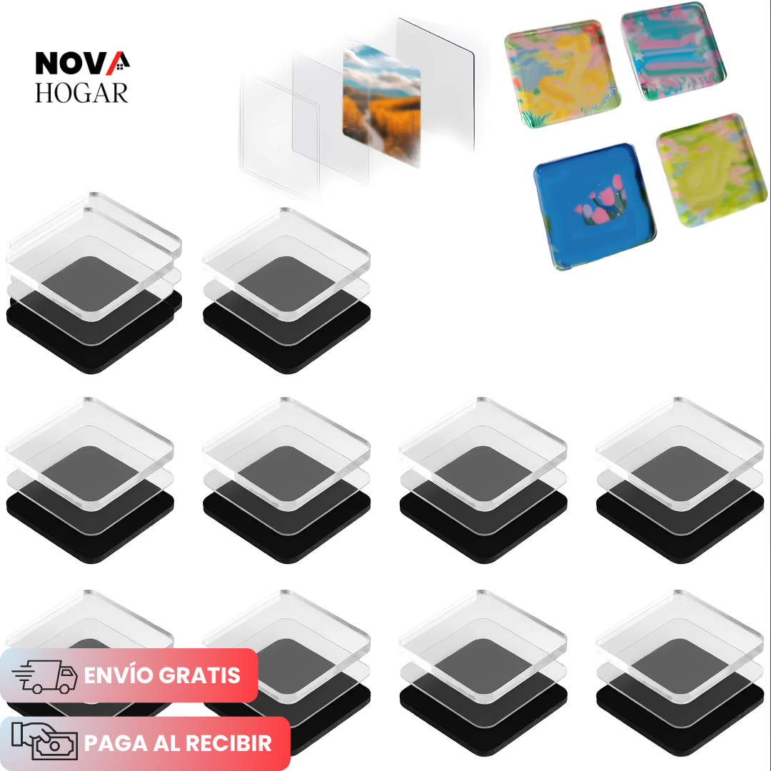 MemoryView™ Set x10 Marcos Magnéticos para Fotos en Nevera