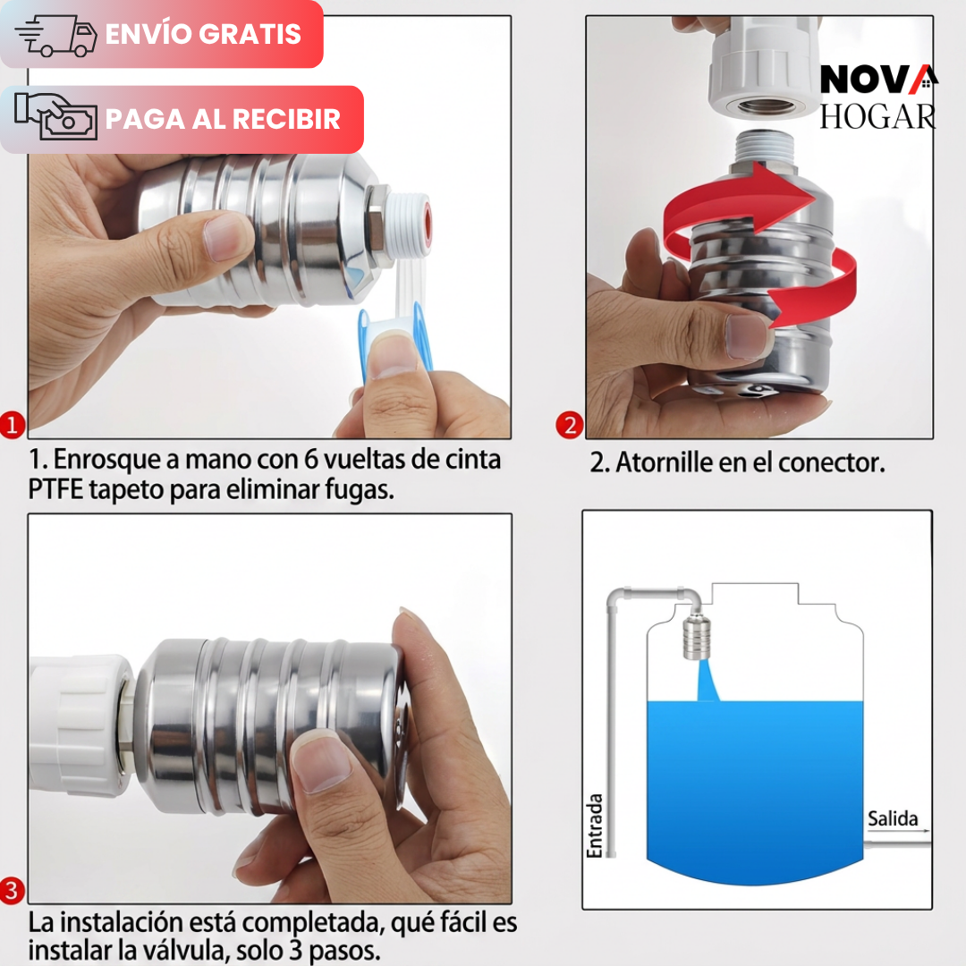 SteelFlow™ Válvula Automática de Acero para Nivel de Agua (1/2 pulg.)