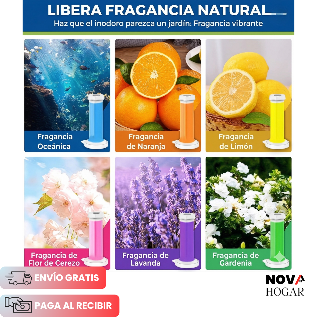 FreshBloom™ Pack x6 Sellos De Gel Floral Limpiador De Inodoros