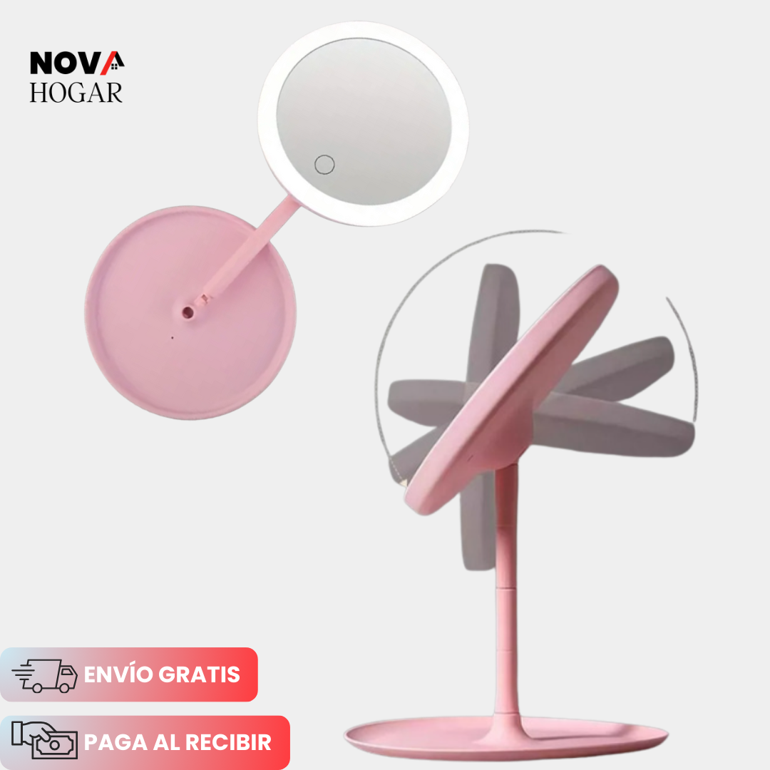 GlamLit™ Espejo de Maquillaje con Iluminación LED