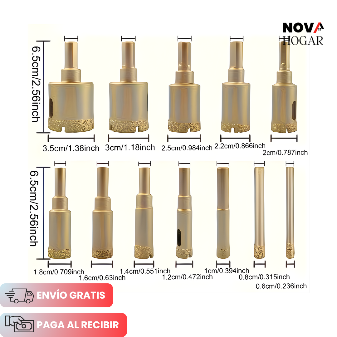 SureDrill™ Kit Profesional De Brocas Diamantadas
