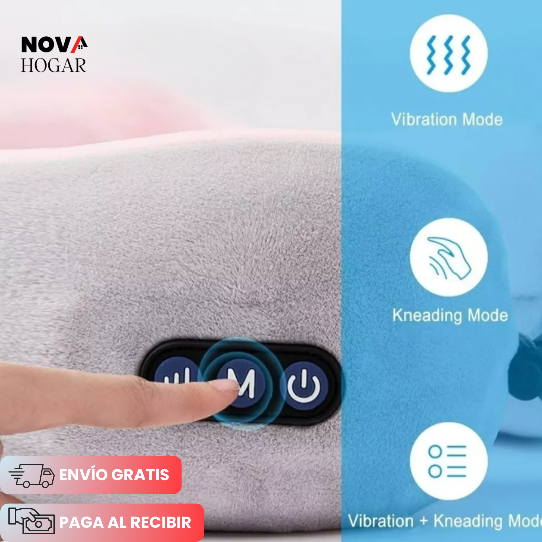 RelaxNeck™ Cojín de Masajes Recargable para Alivio del Dolor