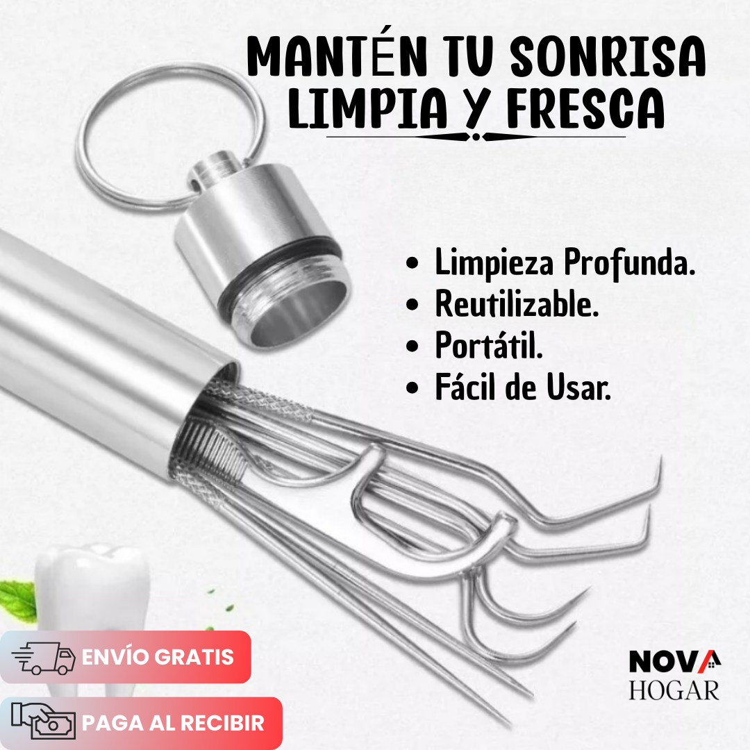 2x1 OralGuard™ Set de Higiene Bucal de Acero Inoxidable
