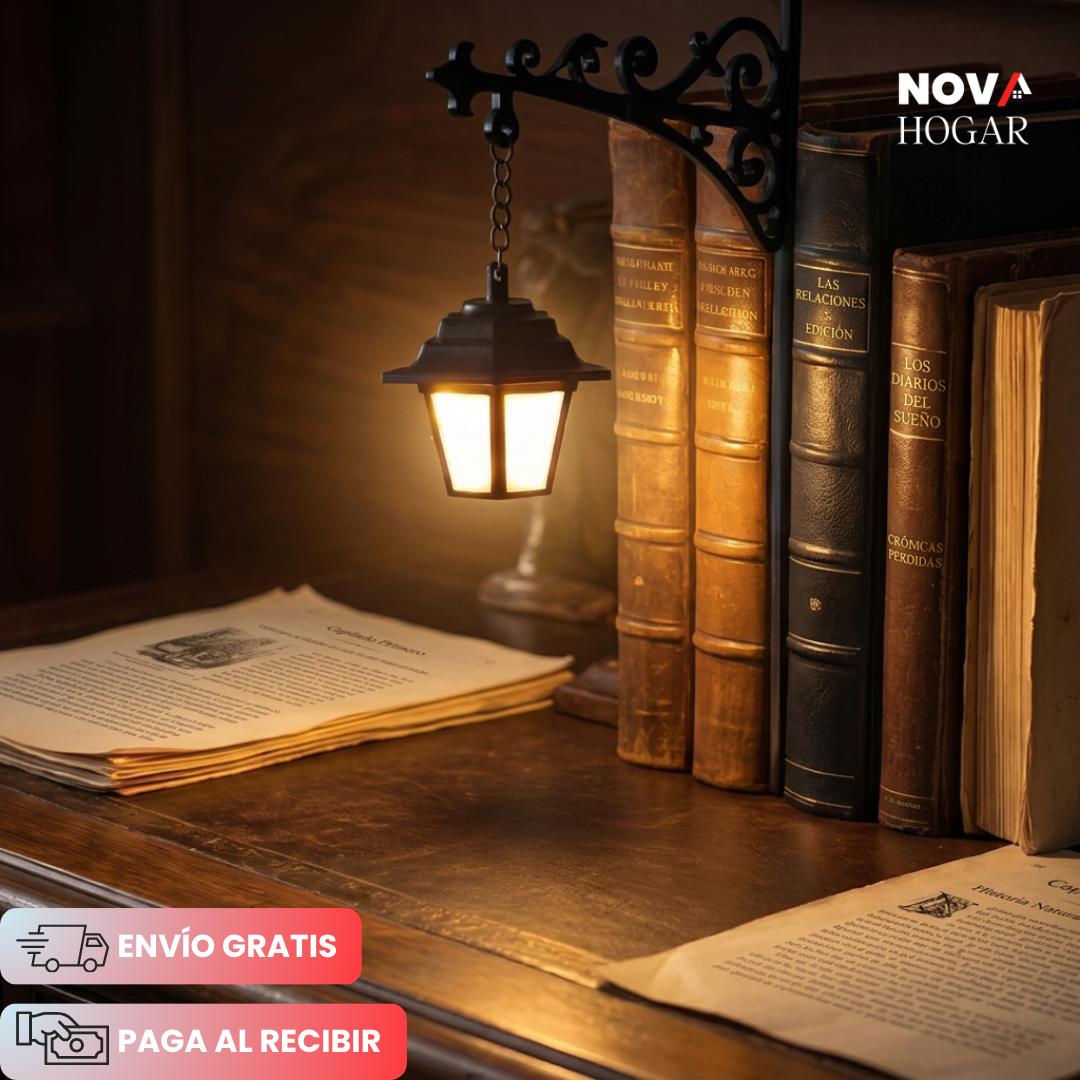 LitShelf™ Faro Decorativo de Biblioteca Retro