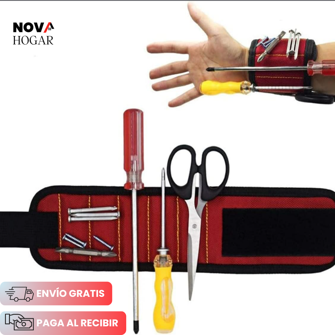 HandyMag™ Muñequera Magnética Porta Herramientas y Tornillos