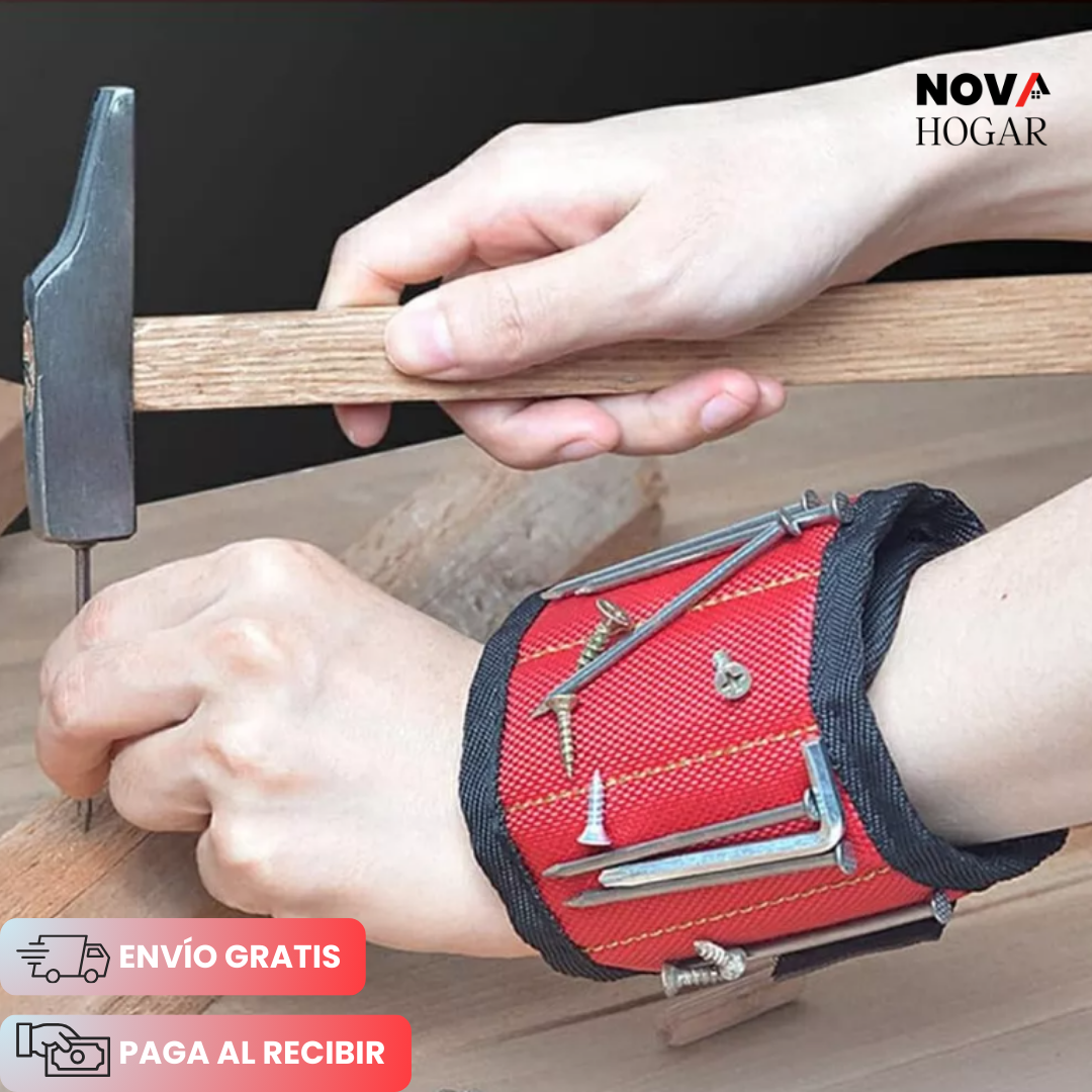 HandyMag™ Muñequera Magnética Porta Herramientas y Tornillos