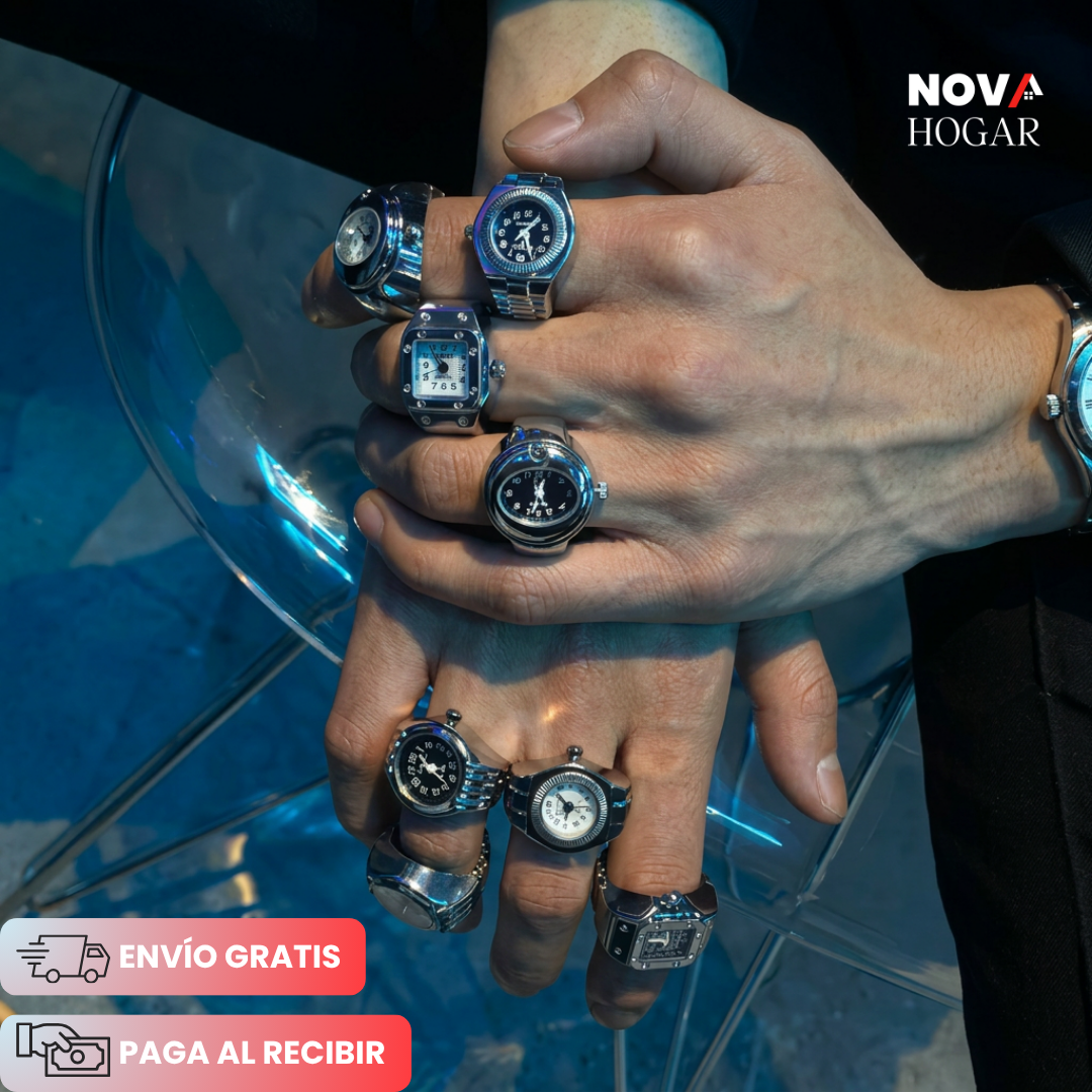 LuxeTick™ Elegante Reloj Anillo de Estilo Atemporal