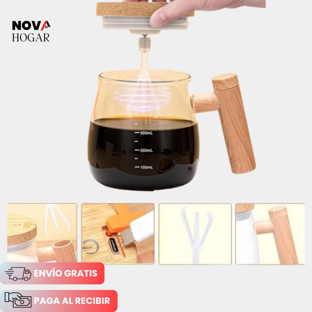 CafeFusion™ Taza Eléctrica con Mezclador Automática para tus Bebidas
