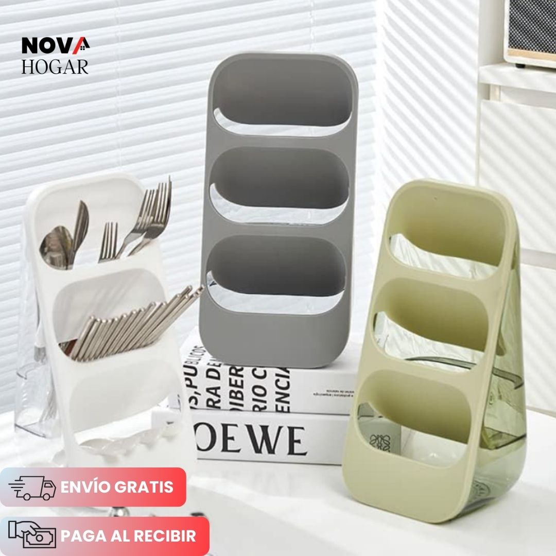 NeatTiers™ Organizador y Escurridor para Cubiertos 3 Niveles