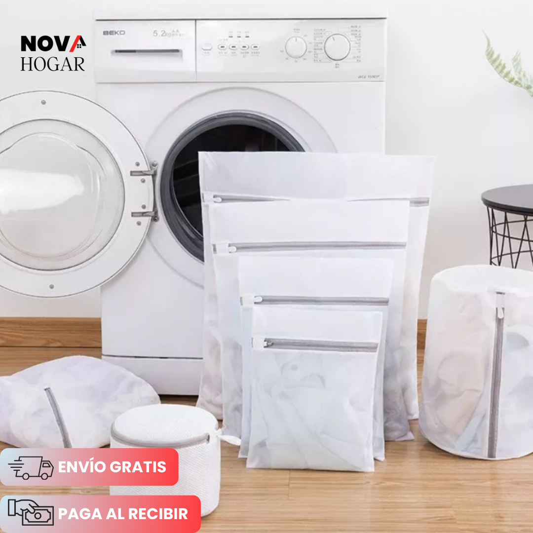 Pack X8 WashPouch™ Bolsas Protectoras para Lavar Ropa