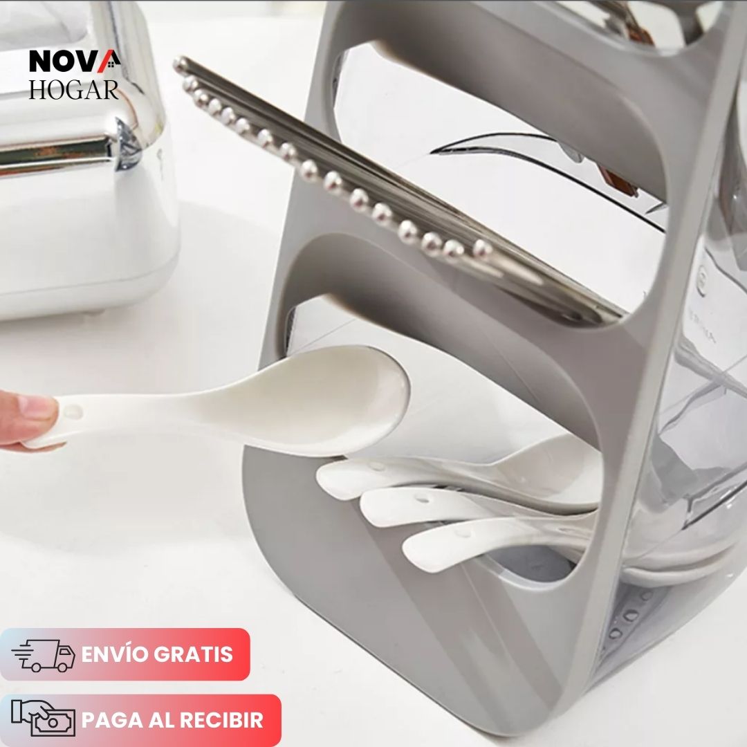 NeatTiers™ Organizador y Escurridor para Cubiertos 3 Niveles