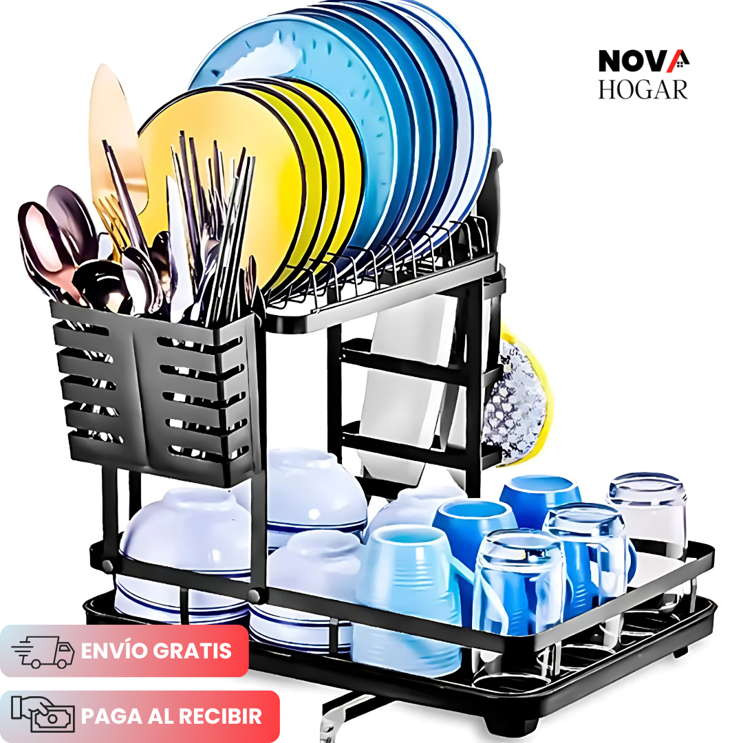 DuoDrip™ Escurridor de Cocina Compacto de 2 Niveles
