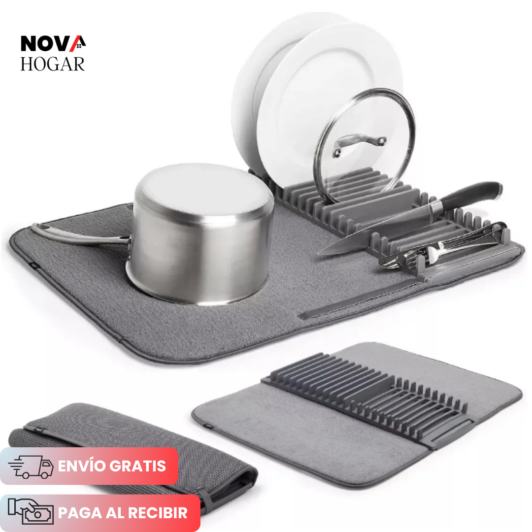 FoldDry™ Tapete y Escurridor 2 en 1 para Cocina
