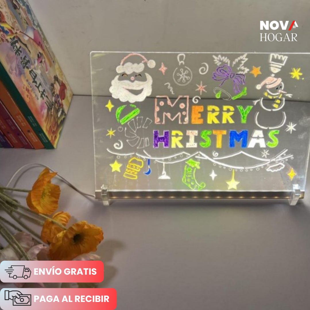 LumiSketch™ Pizarra Acrílica con Luz LED 30x20cm