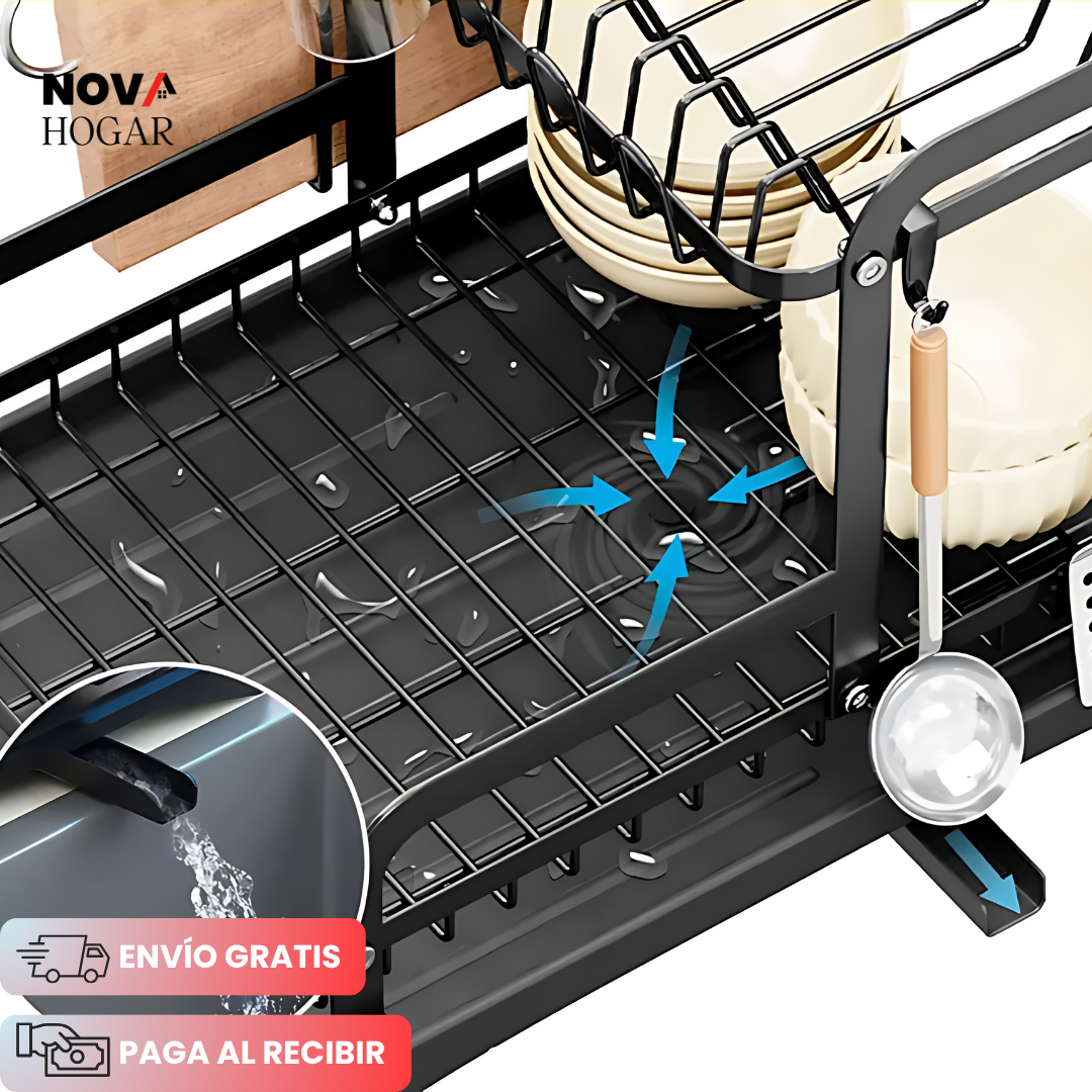DuoDrip™ Escurridor de Cocina Compacto de 2 Niveles