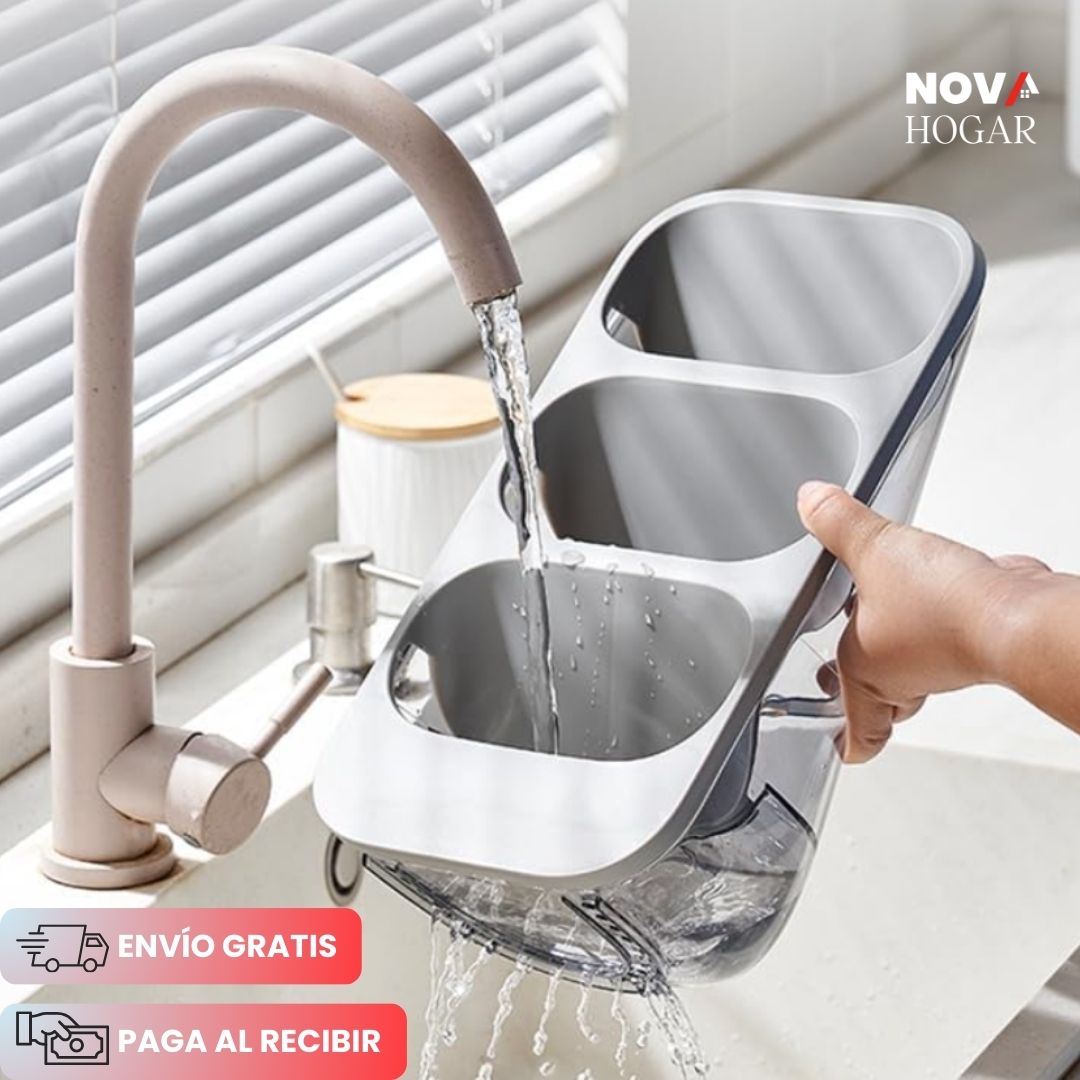 NeatTiers™ Organizador y Escurridor para Cubiertos 3 Niveles