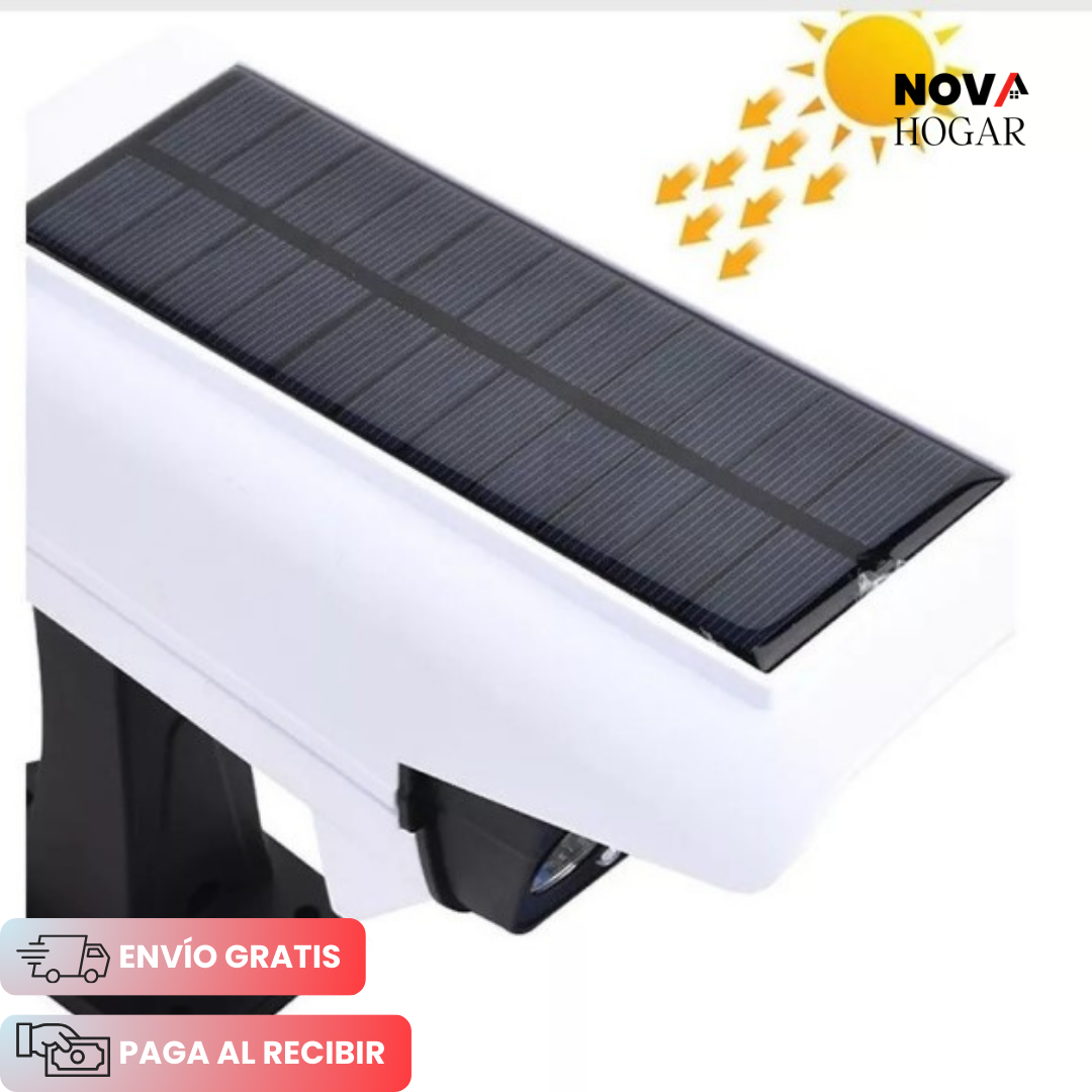 SolarSentinel™ Lámpara de Energía Solar Modelo Cámara de Seguridad