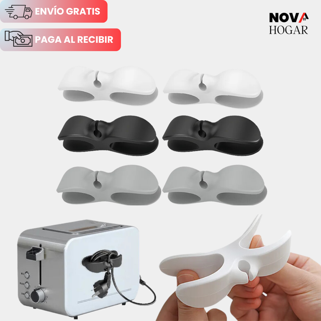 AhorraPack x10 FlexiGrip™ Practico Organizador de Cables