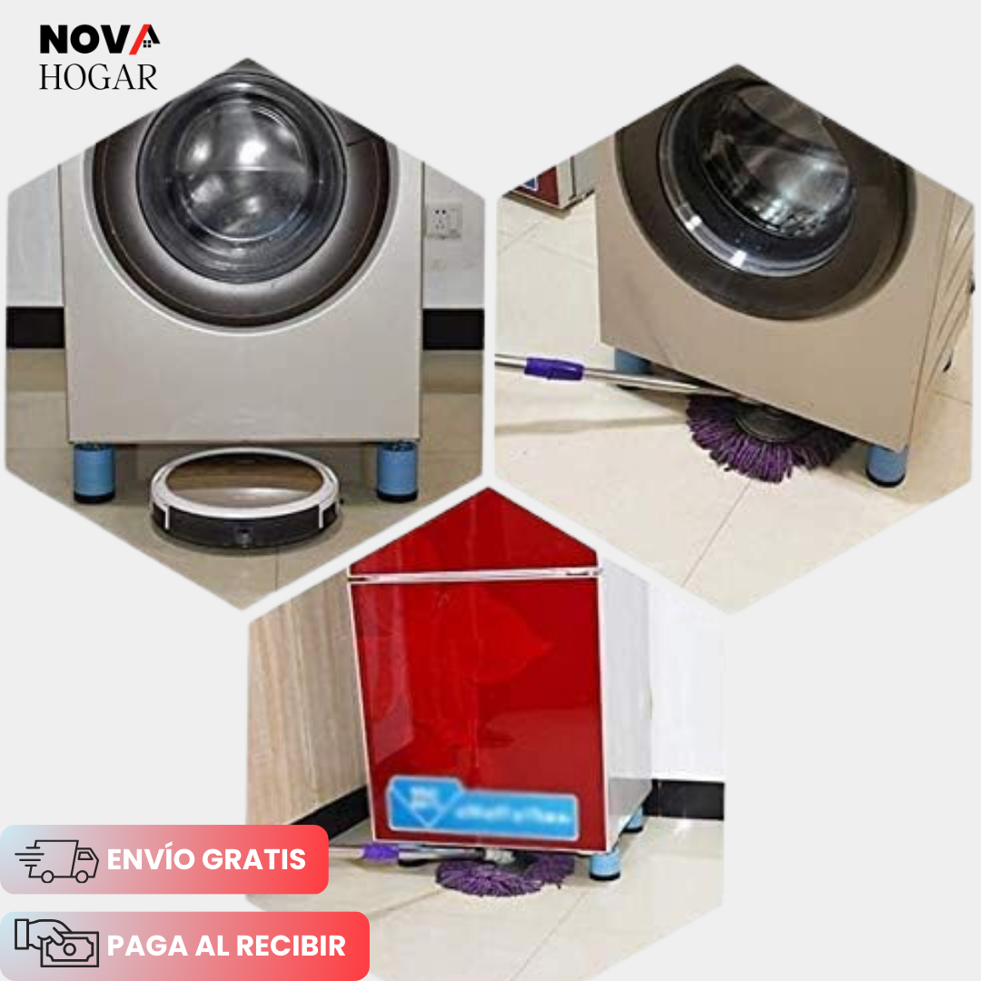 SilentBase™ Soporte Antivibración para Lavadora y Secadora (Pack de 4)