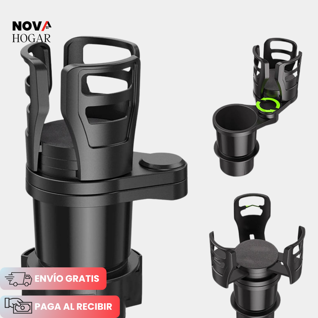 CarCup Duo™ Portavaso Ajustable 2 en 1