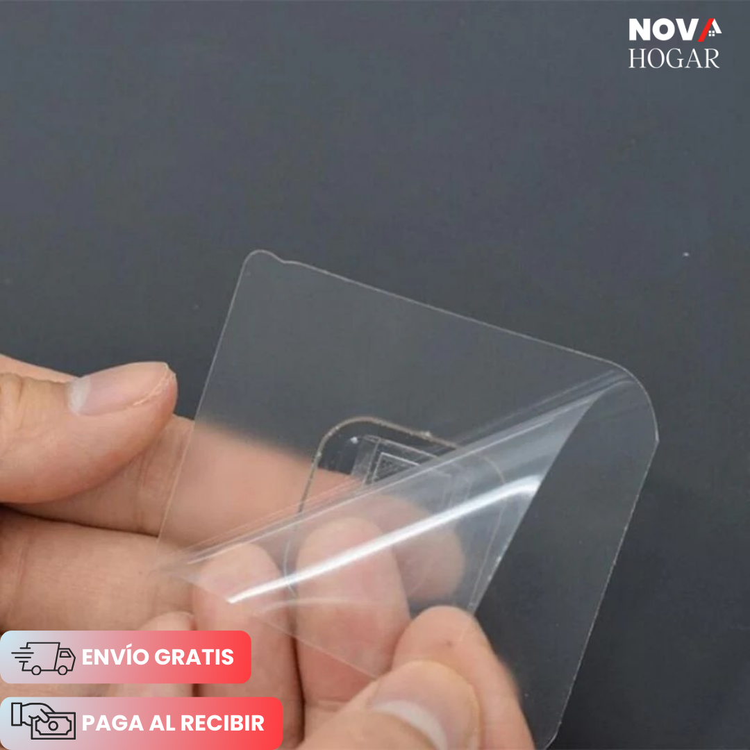 Pack x4 InvisibleStick™ Soporte Adhesivo Desmontable y Resistente