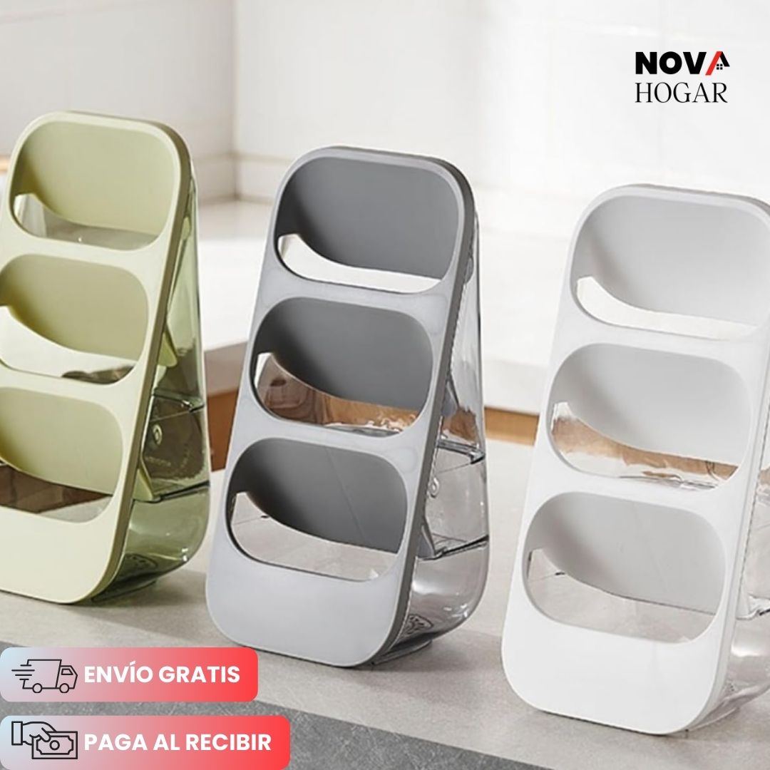 NeatTiers™ Organizador y Escurridor para Cubiertos 3 Niveles