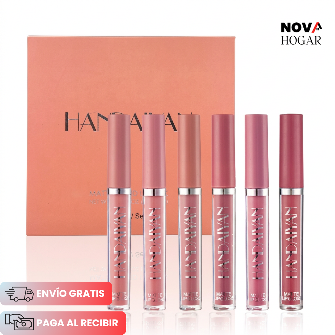 VelvetStay™ Set X6 Labiales Mate Impermeables