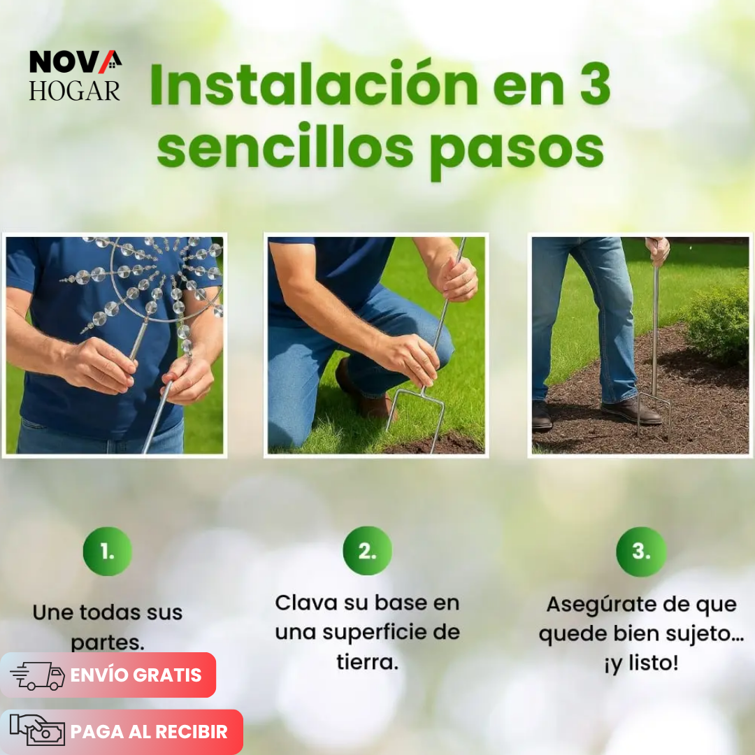 ZenBreeze™ Molino Metálica De Jardín Dinámico