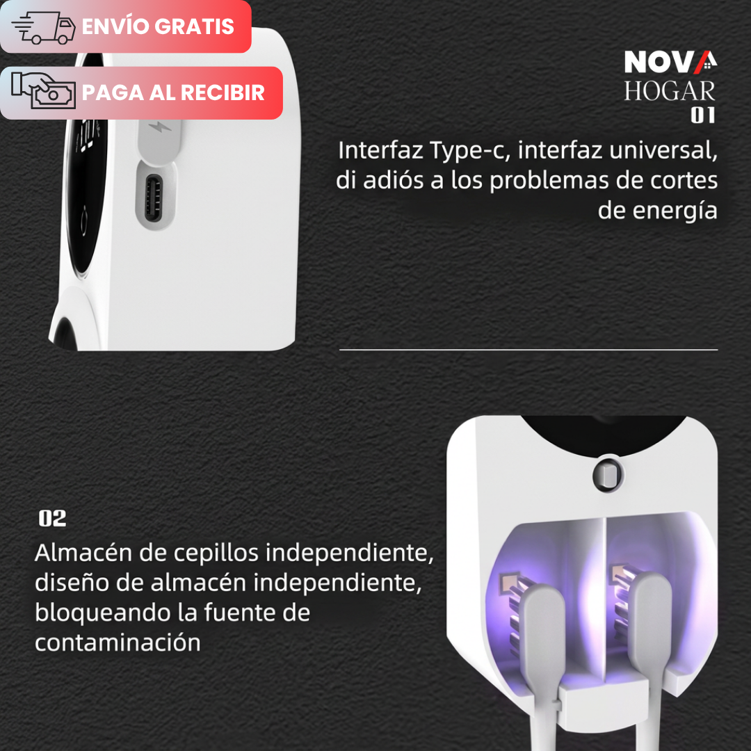 SaniWave™ Nuevo Esterilizador Inteligente de Cepillos