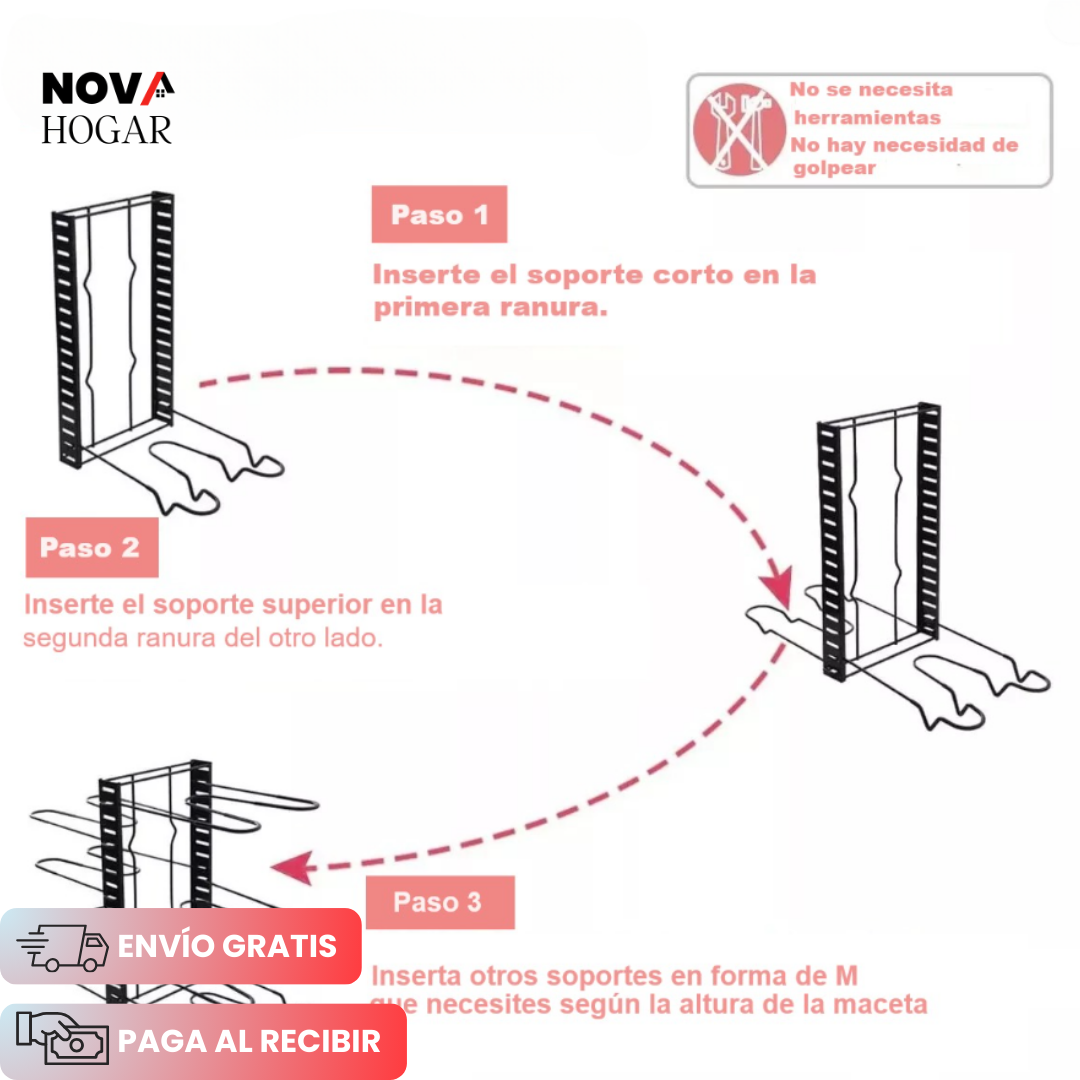 FlexiRack™ Organizador Desmontable de Ollas 2 en 1