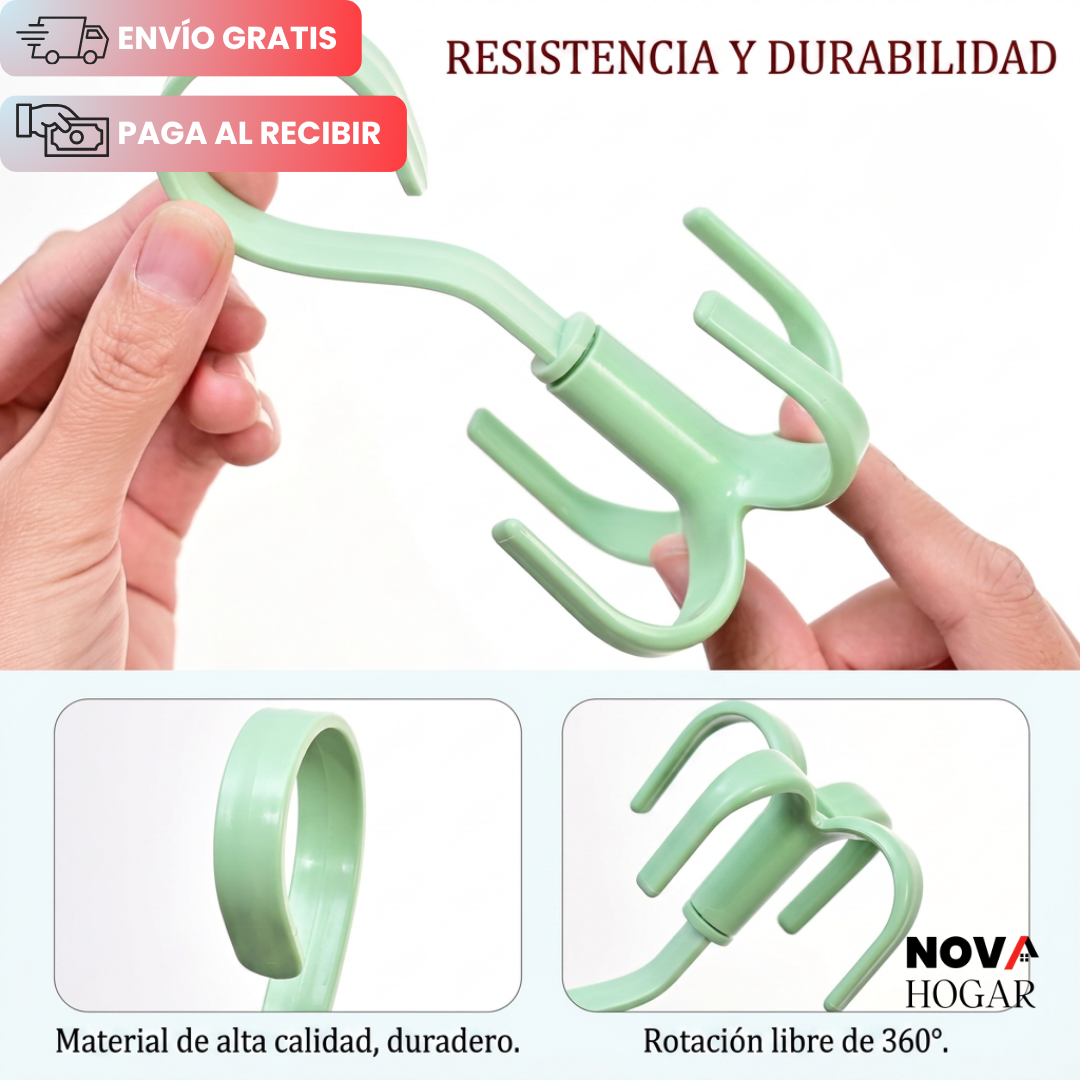 StyleHook™ Set x10 Gancho Giratorio Para Armario