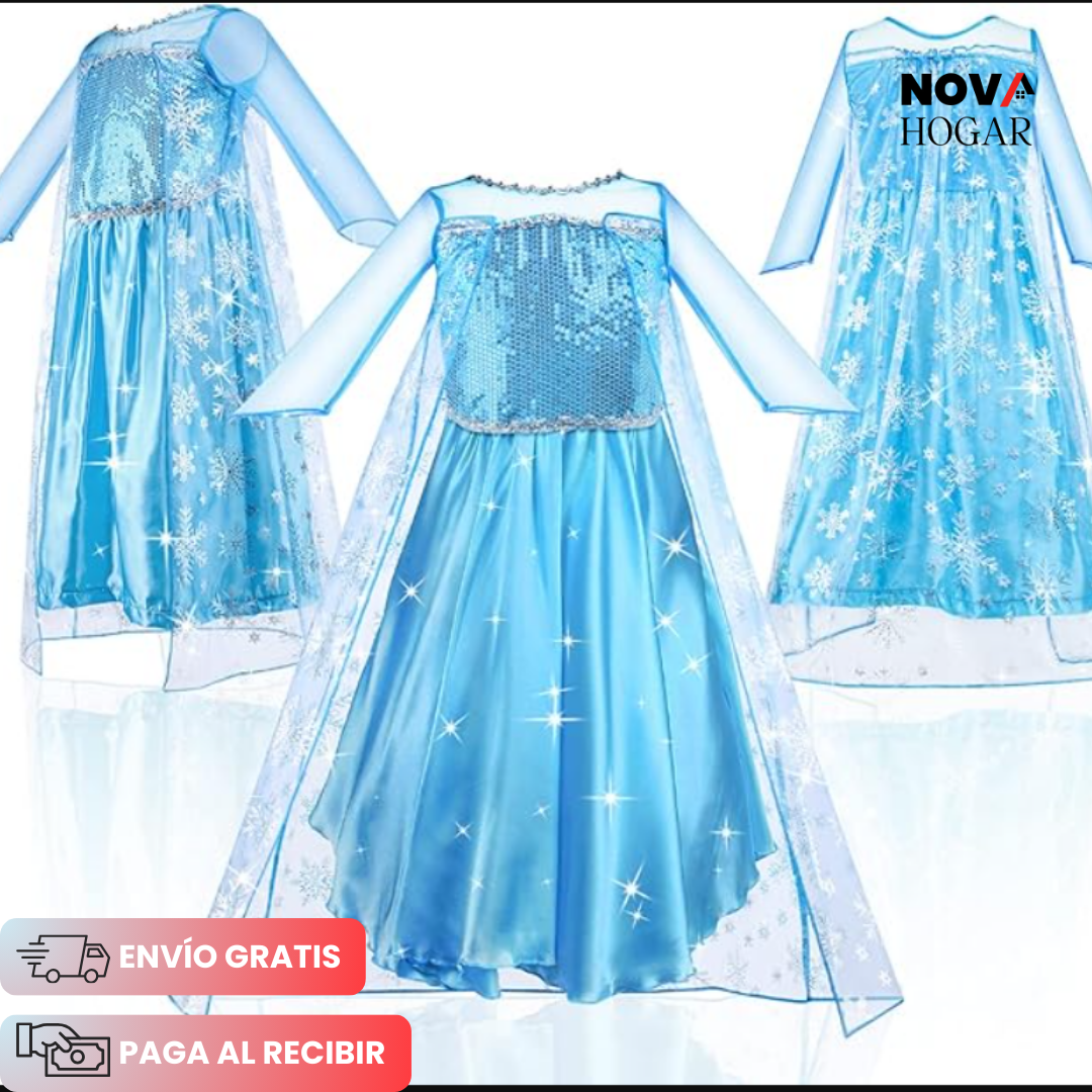 PrincessCollection™ Vestido de Princesa Elsa para Niña