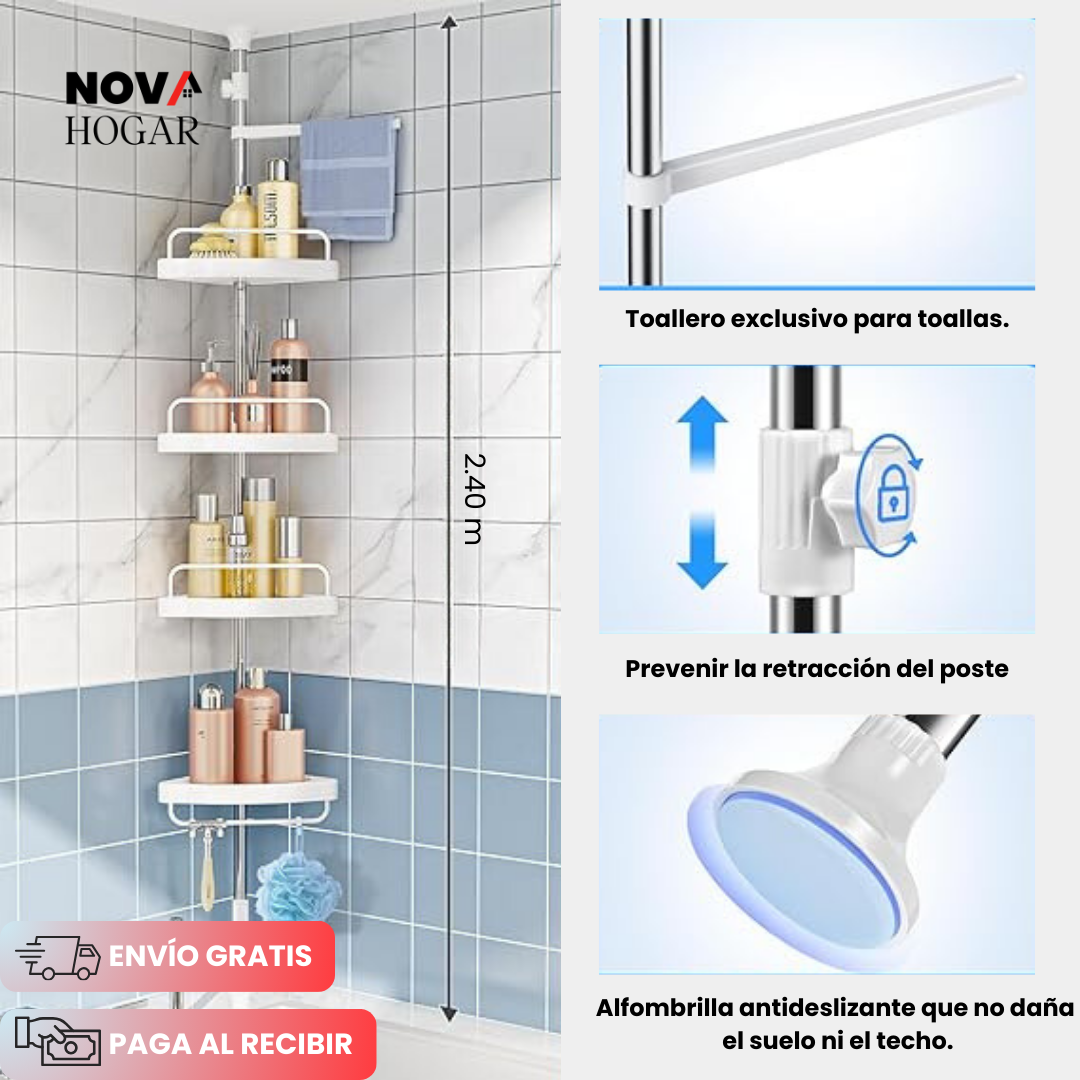 SpaceSaver™ Práctico Organizador Esquinero de Fácil Instalación