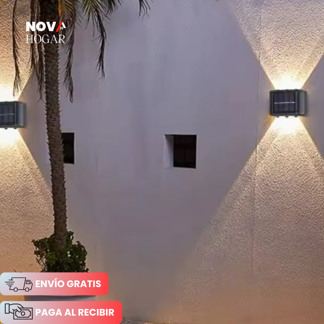 2x1 SolarLuxe™ 2.0 Lámpara Exterior Decorativa con Energía Solar