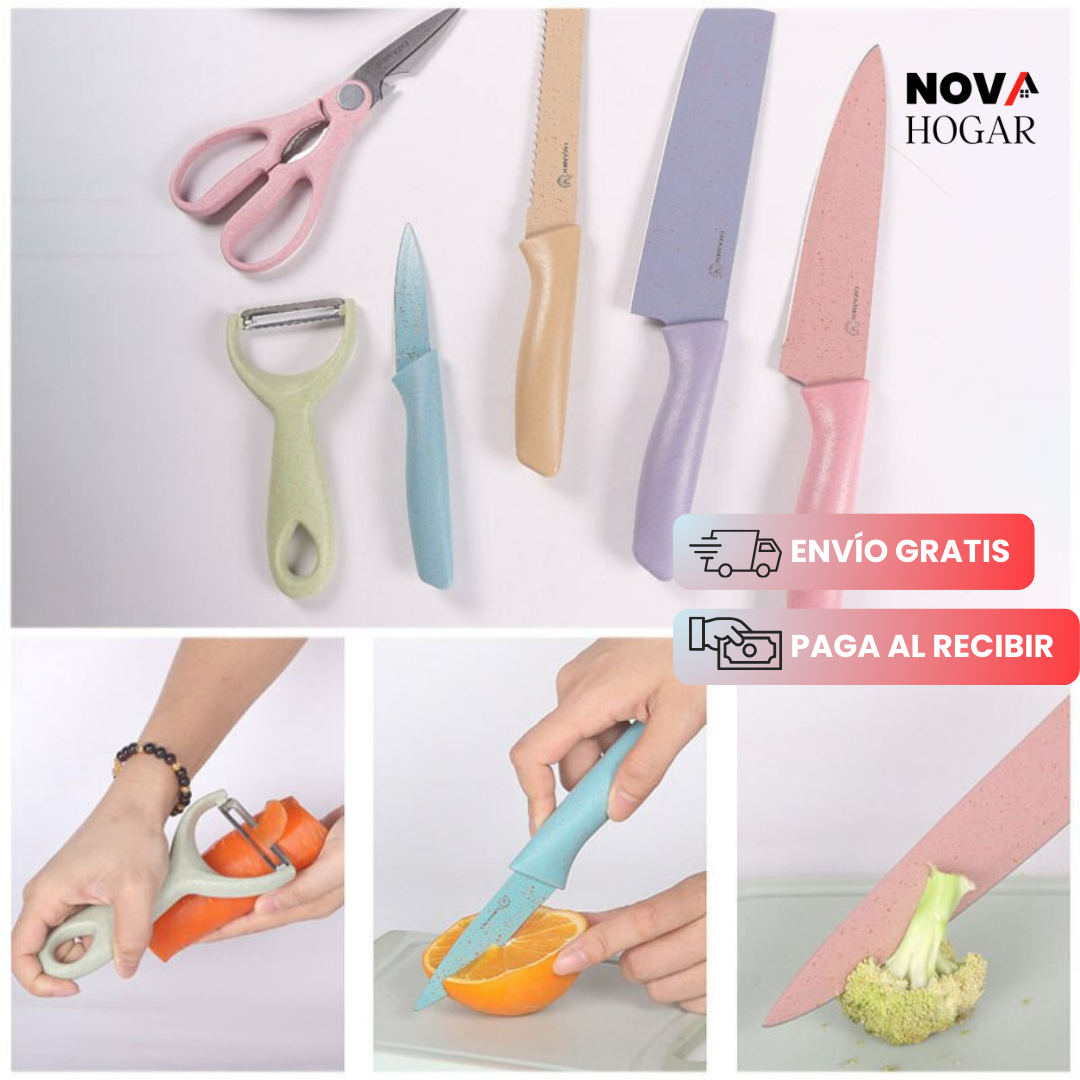 Set de Utensilios + Tabla 3 en 1: Mejora la Eficiencia y Belleza de tu Cocina