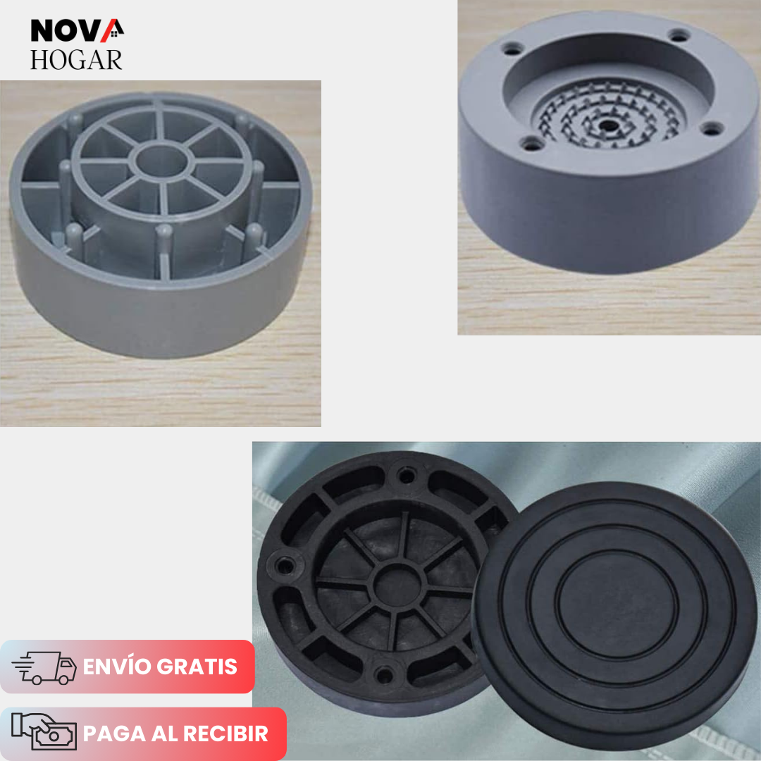 SilentBase™ Soporte Antivibración para Lavadora y Secadora (Pack de 4)