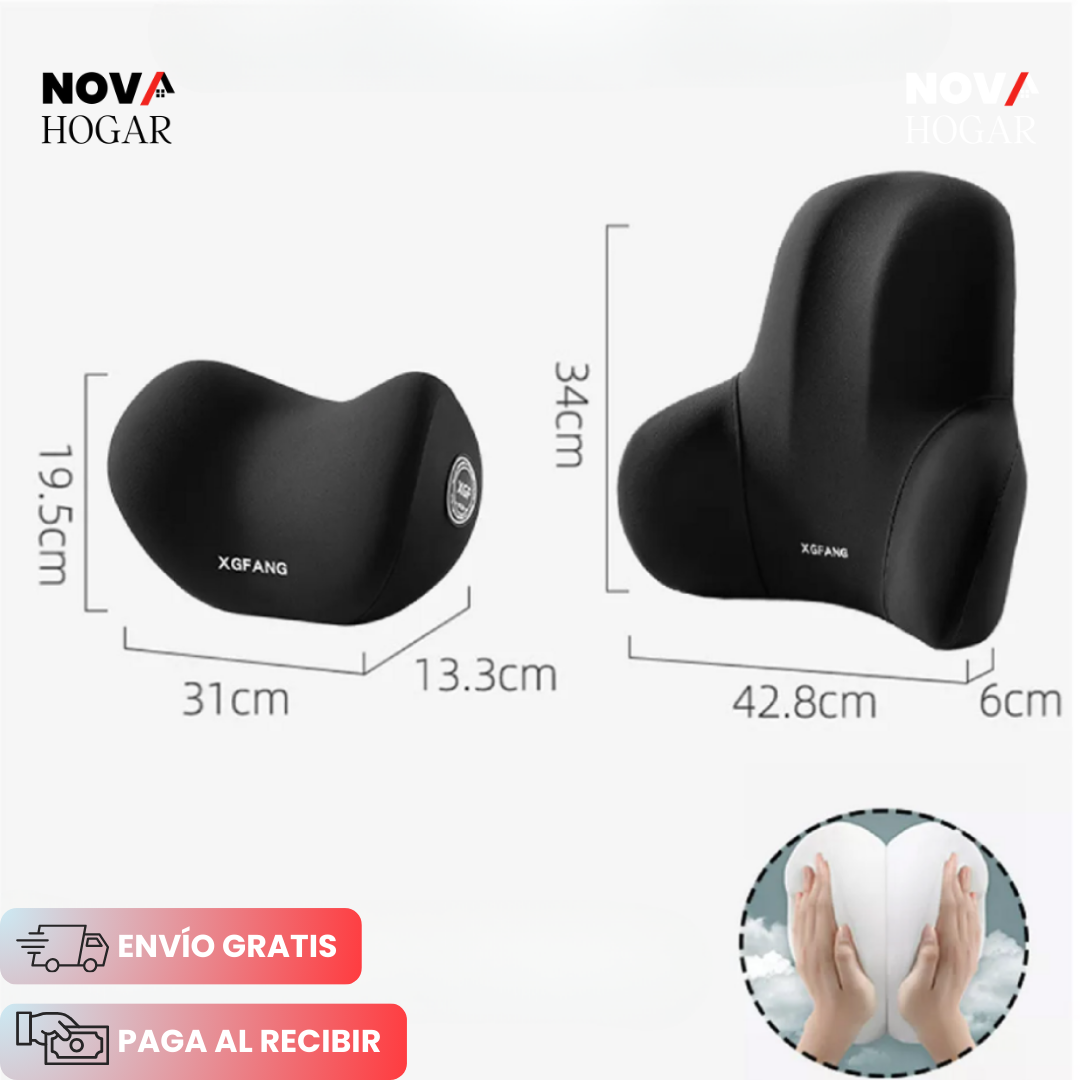 BackRelief™ Cojines Ergonómicos Cuello y Lumbar para Auto