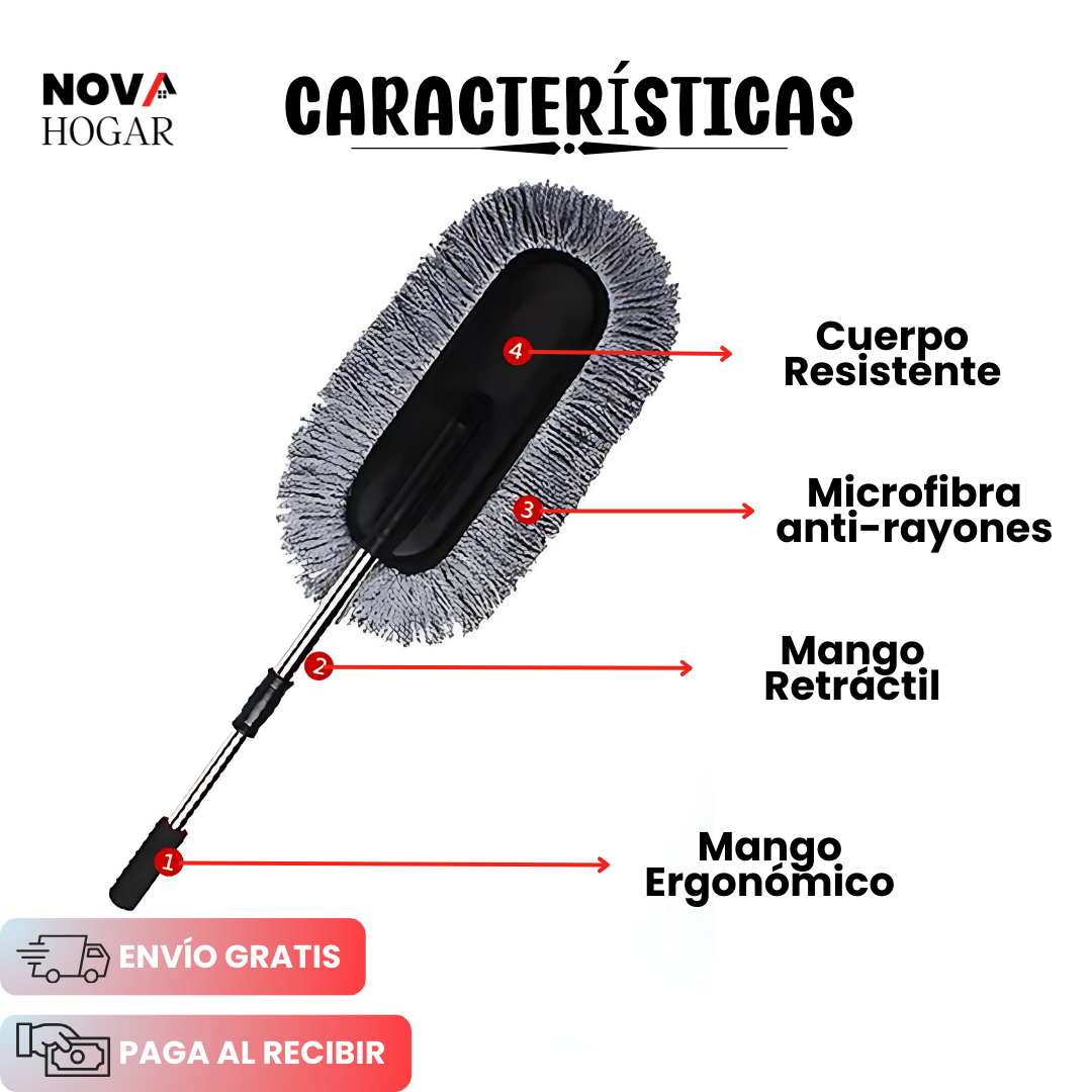 2x1 DustX™ Cepillo de Microfibra Anti-Arañazos