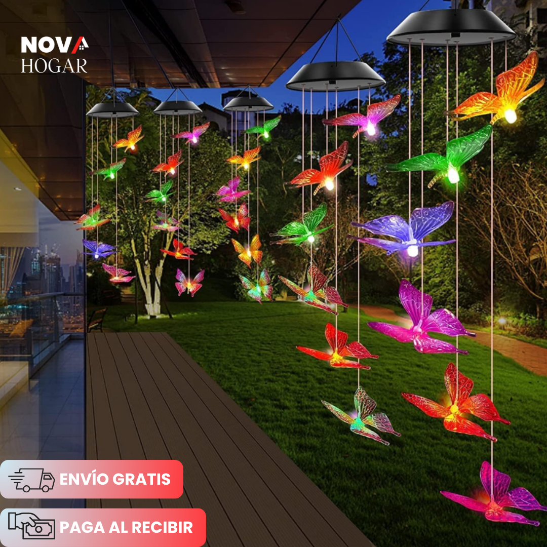 LumiFlutter™ Campanillas de Mariposas con Energía Solar