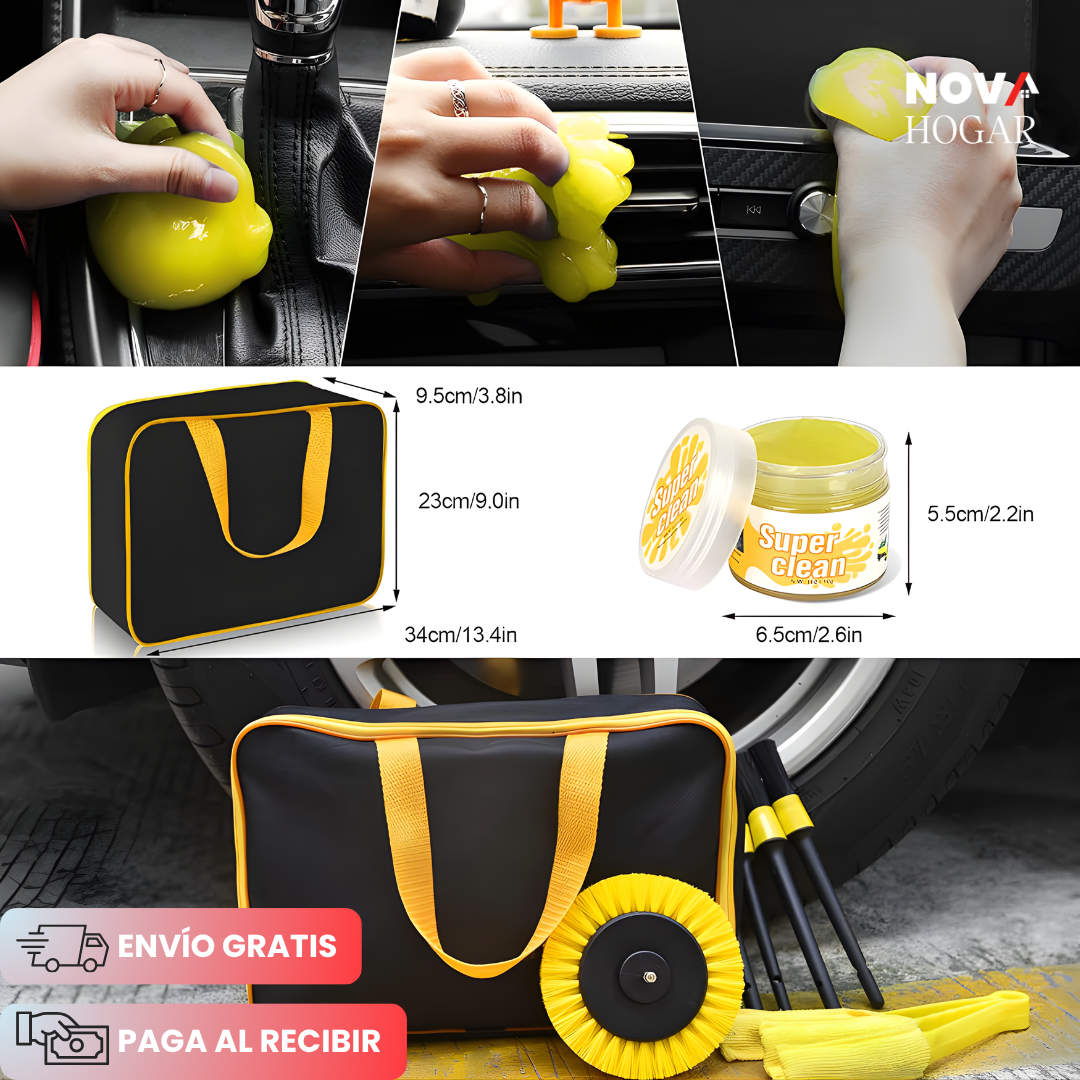 DetailerCar™ Kit de Limpieza Profesional 22 Piezas