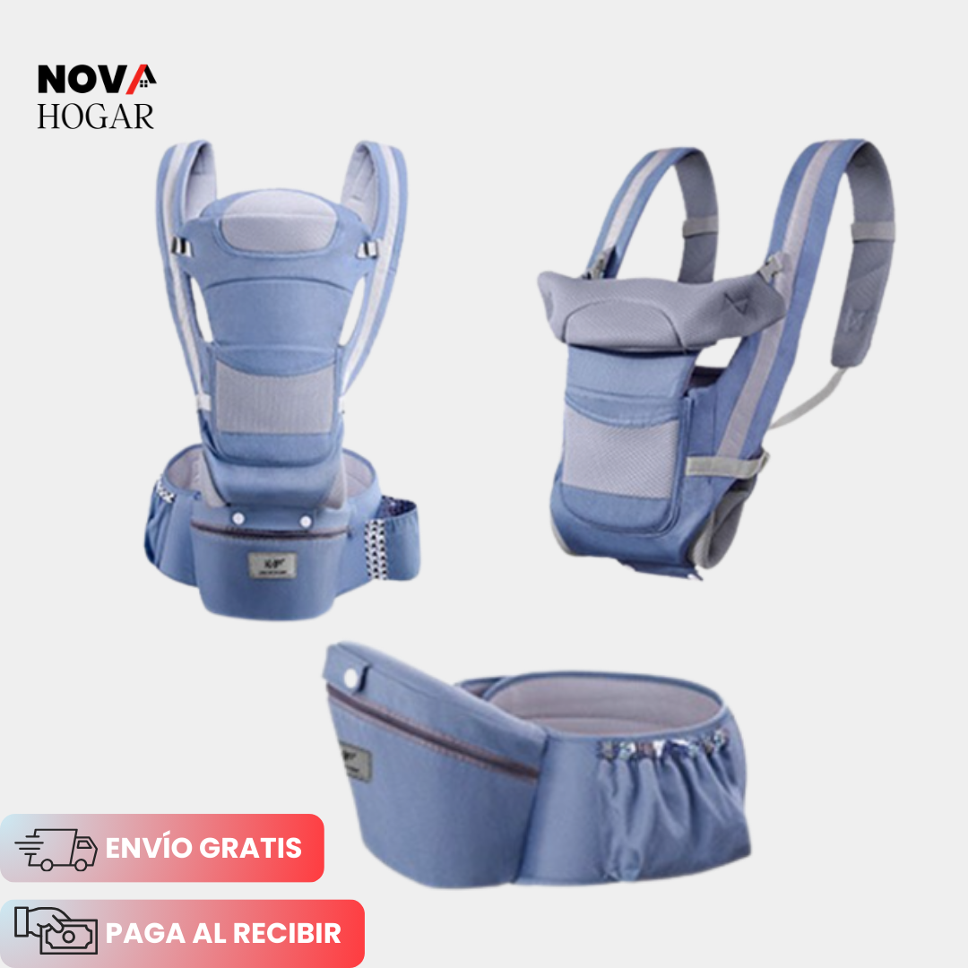 BabyHugger™ Portabebés 4 en 1 con Soporte Lumbar