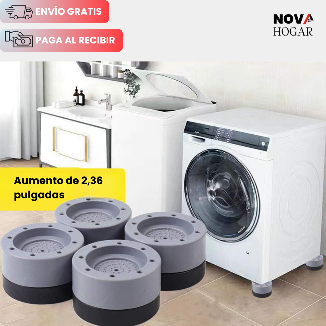 SilentBase™ Soporte Antivibración para Lavadora y Secadora (Pack de 4)
