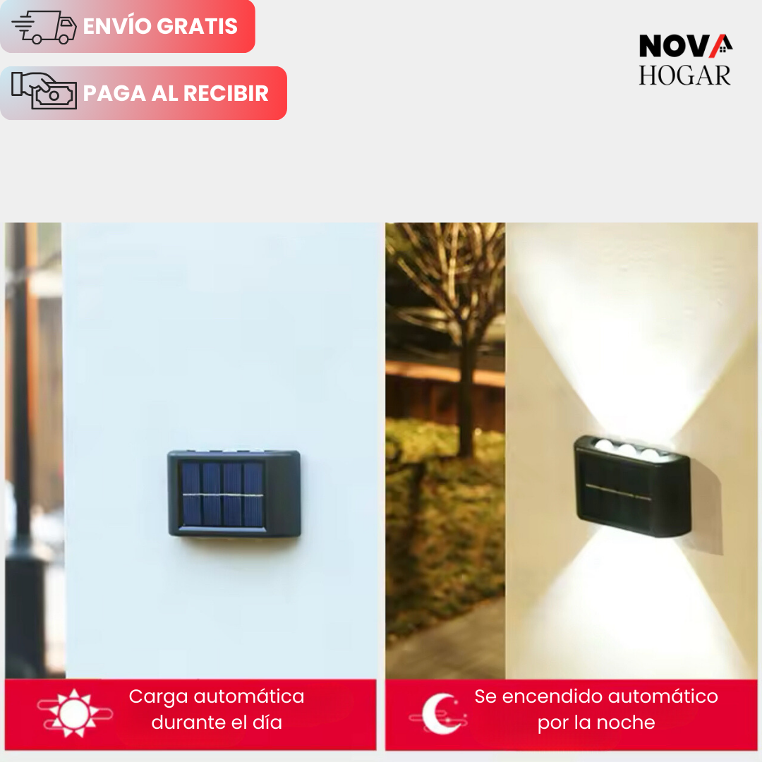 2x1 SolarLuxe™ 2.0 Lámpara Exterior Decorativa con Energía Solar