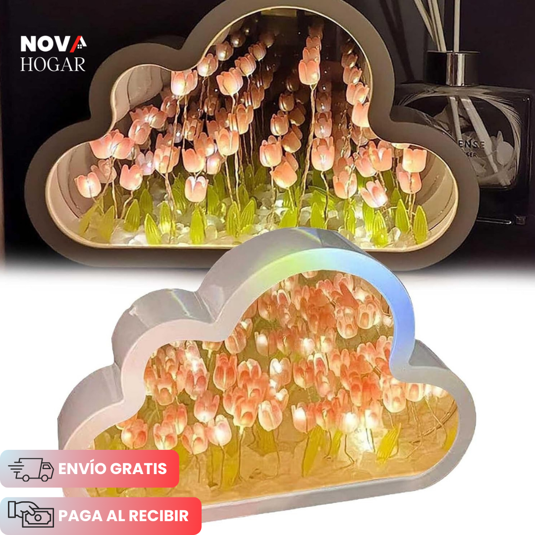 InfiniteBloom™ Lámpara con Increíble Efecto Infinito de Tulipanes