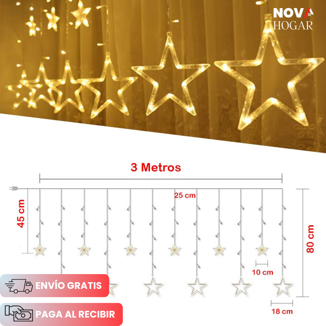 CelestialLight™ Hermosa Extensión de Estrellas de Navidad