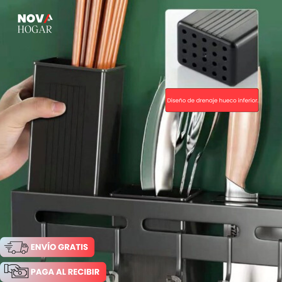 PremiumShelf™ Elegante Organizador para Cuchillos y Utensilios de Cocina