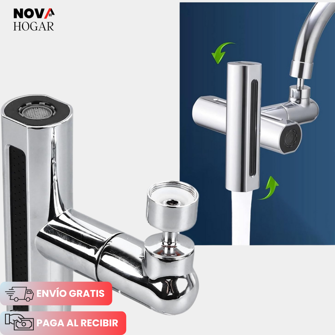 CascadeFlex™ Elegante Extensión de Grifo con 4 Modos de Flujo