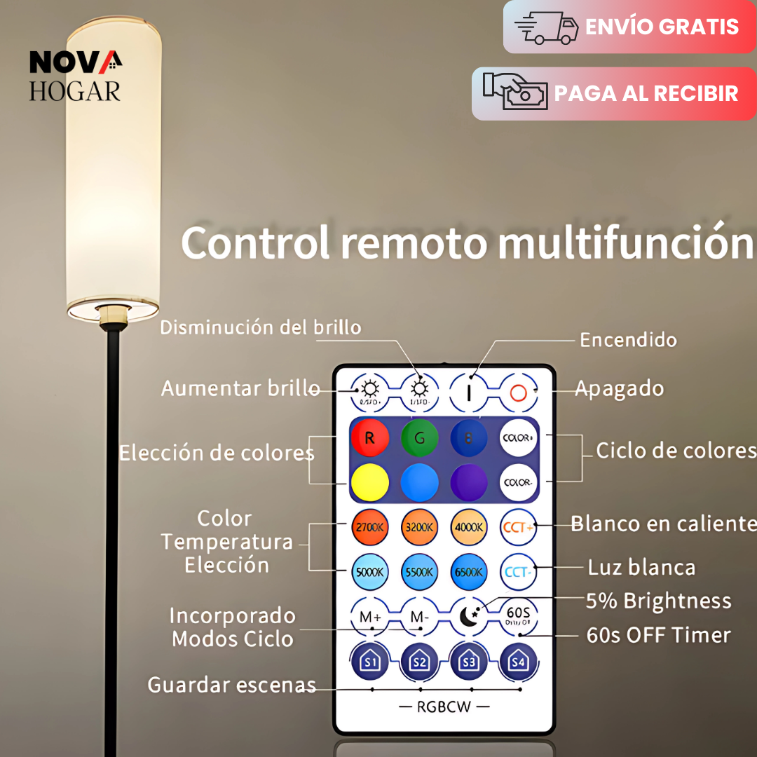 LumaRise™ Lámpara de Piso Inteligente RGB