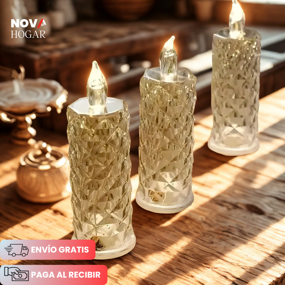 LumiFlame™ Velas LED de Larga Duración (9.5cm)
